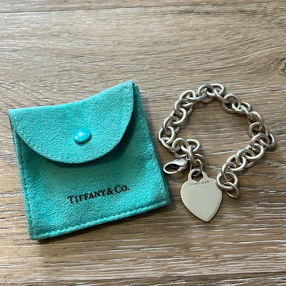 Tiffany & Co original chain heart bracelet silver
